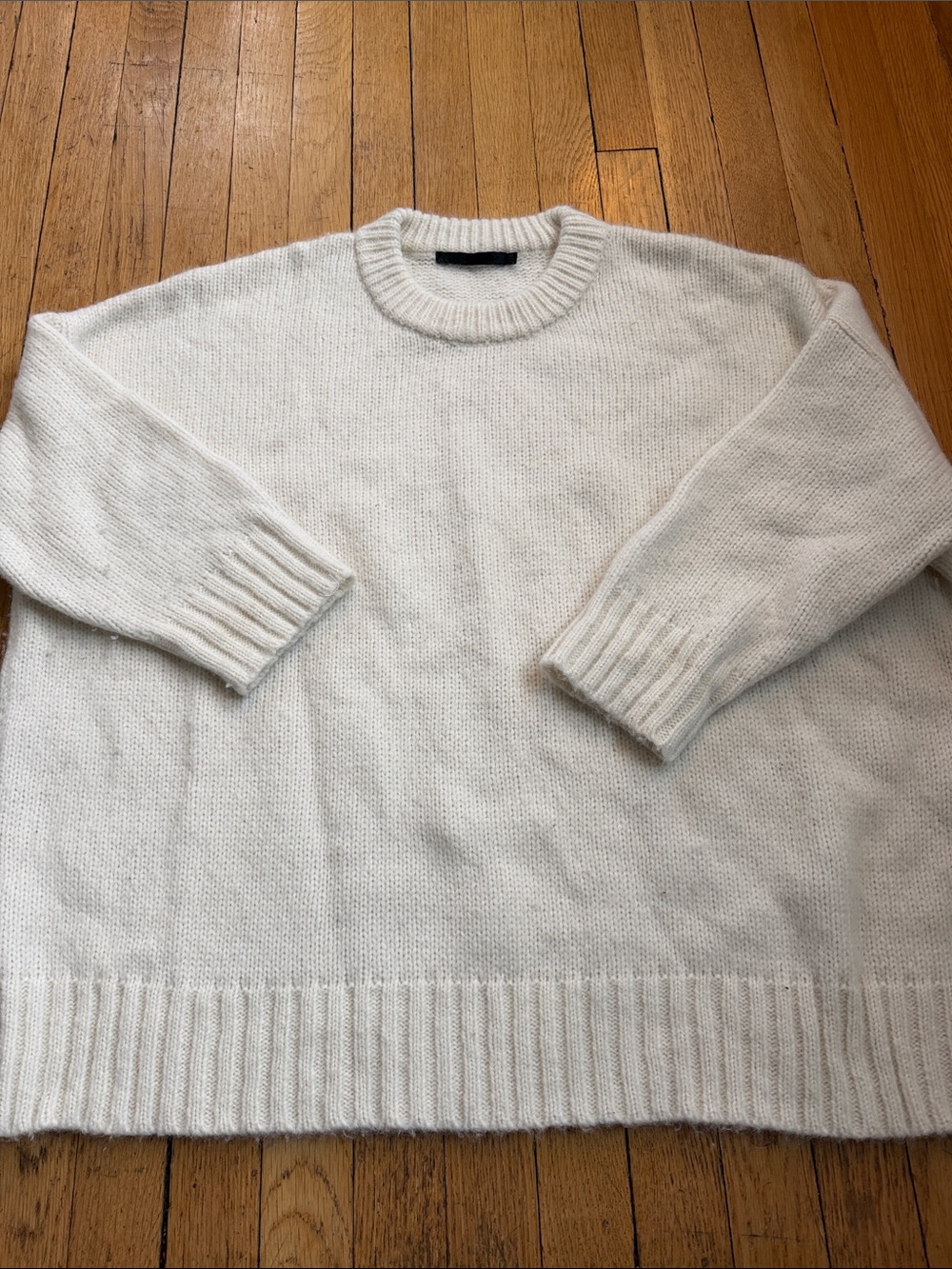 Jenni Kayne Cream Crewneck Sweater